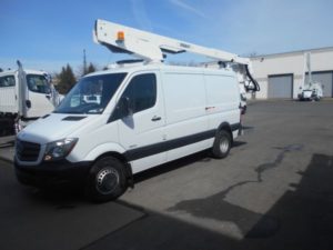 cargo van with bucket lift for sale